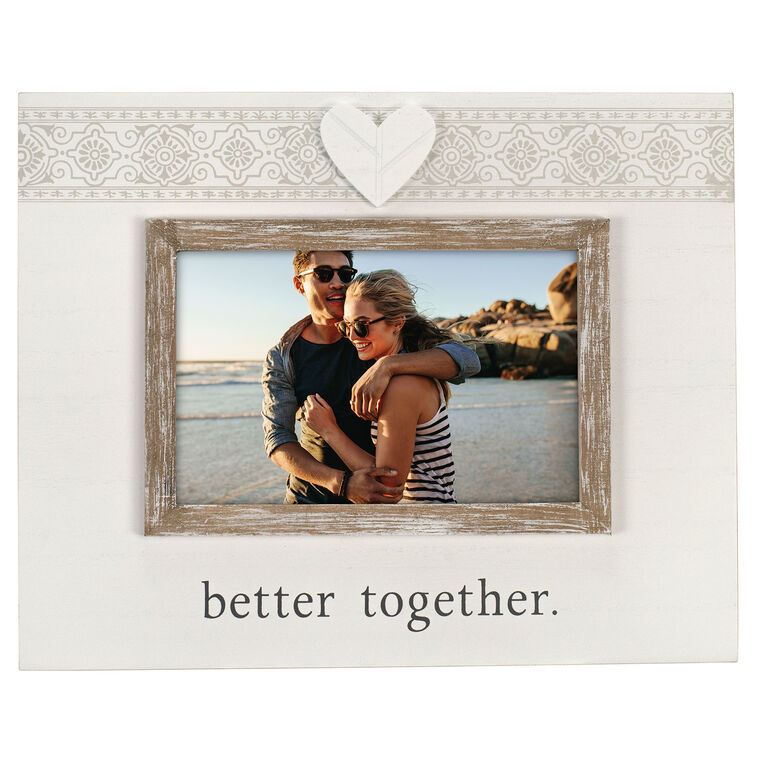 Malden Better Together Rustic Wood Picture Frame, 4x6