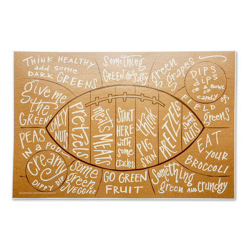 Football Charcuterie Cheat Sheet, 12x18, 