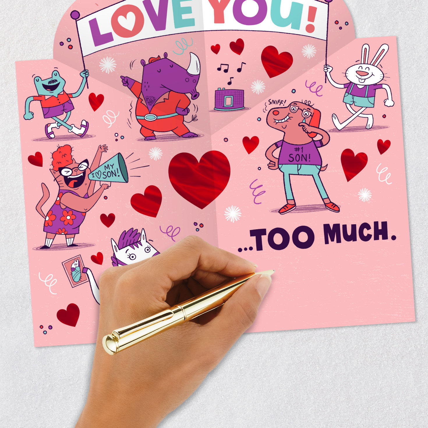 Not Too Embarrassing Funny Pop-Up Valentine's Day Card for Son for only USD 4.99 | Hallmark