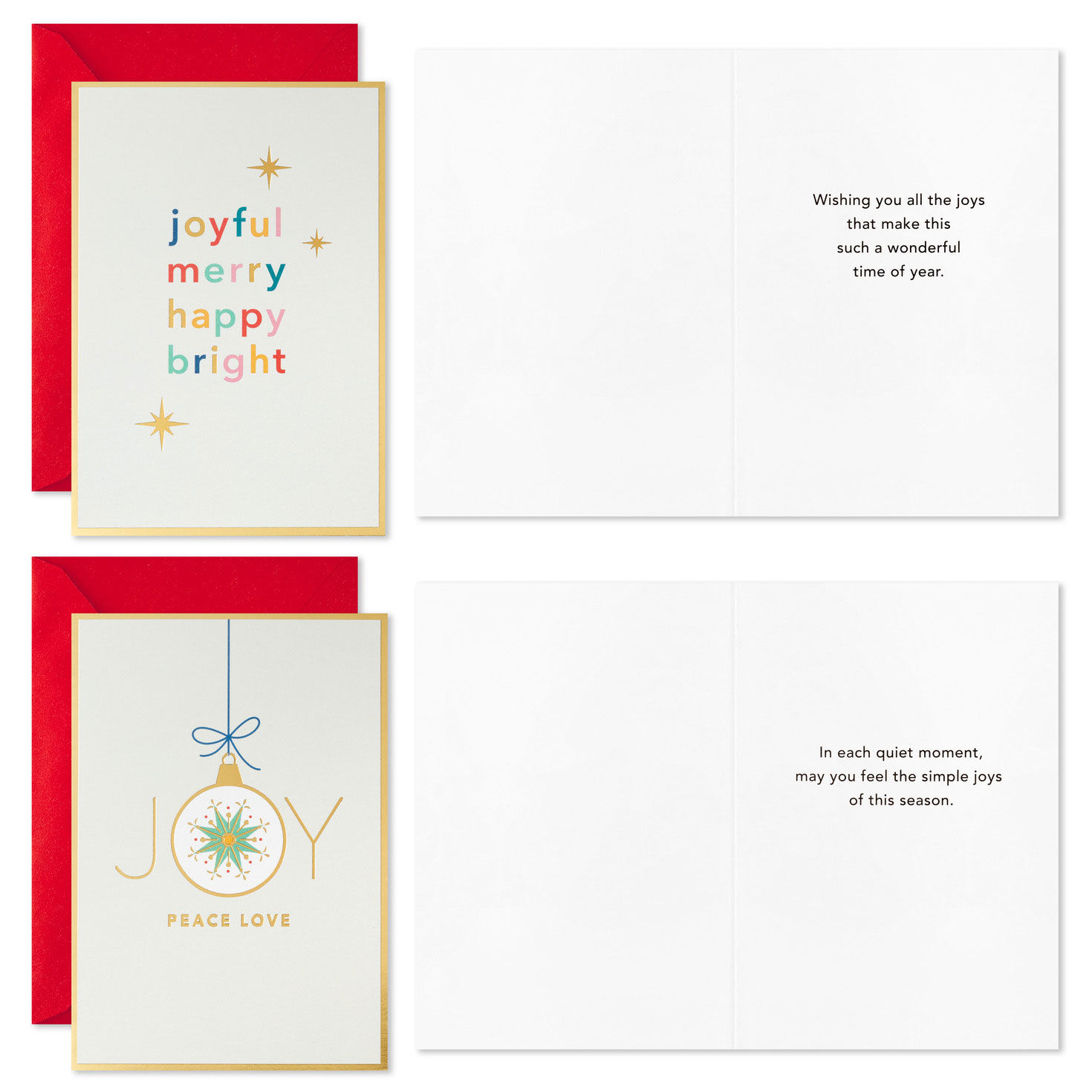 Joyful Season Assorted Boxed Christmas Cards Card Front with Sentiment image number 4