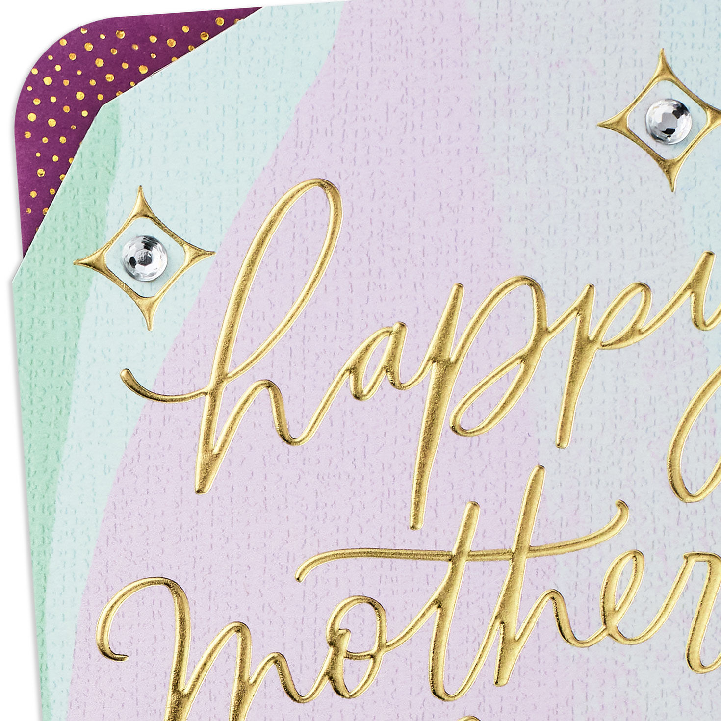 Pastel Abstract and Retro Diamonds Mother's Day Card Card Front Detail image number 5