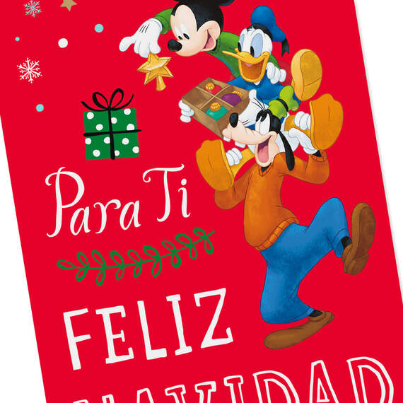 Disney Mickey Mouse Sharing Merry Spanish-Language Money Holder Christmas Card, , large image number 4