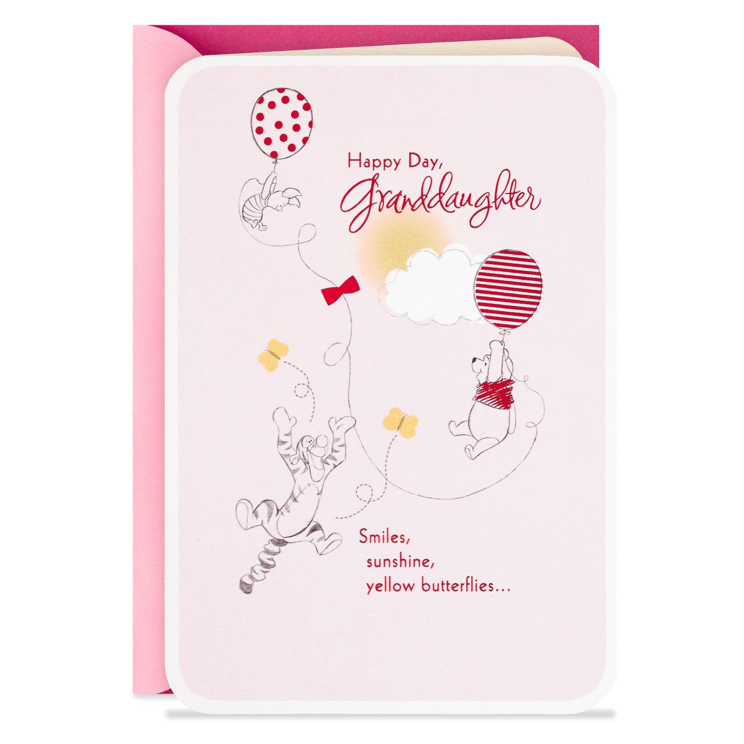 Large Granddaughter Age 3 3rd Rabbits Design Happy Birthday Card