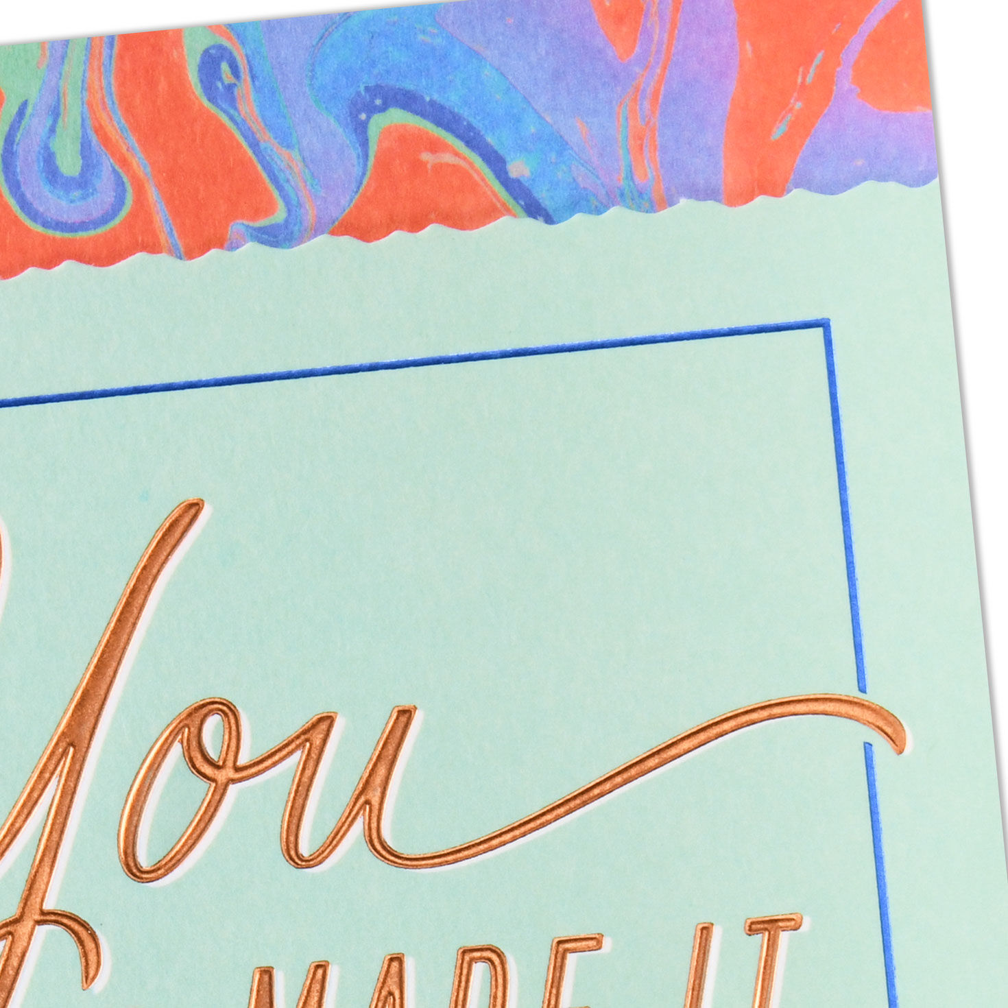 Colorful Marble Pattern Congratulations Card Card Front Detail image number 5