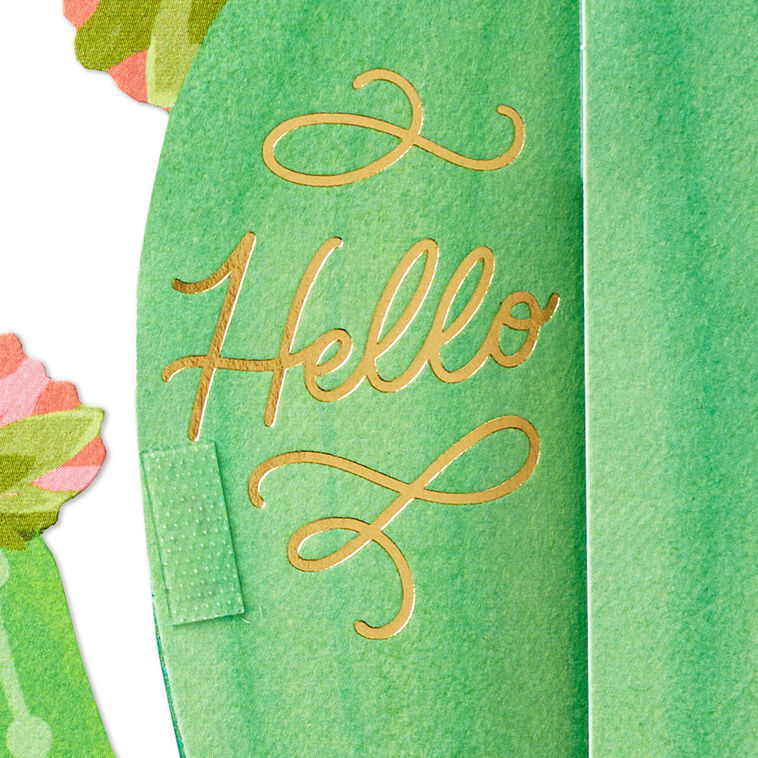 All Sun, All Fun Flowering Cactus Honeycomb 3D Pop-Up Card, , large image number 4