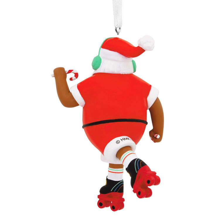 Mahogany Roller Skating Black Santa Claus Hallmark Ornament, , large image number 5