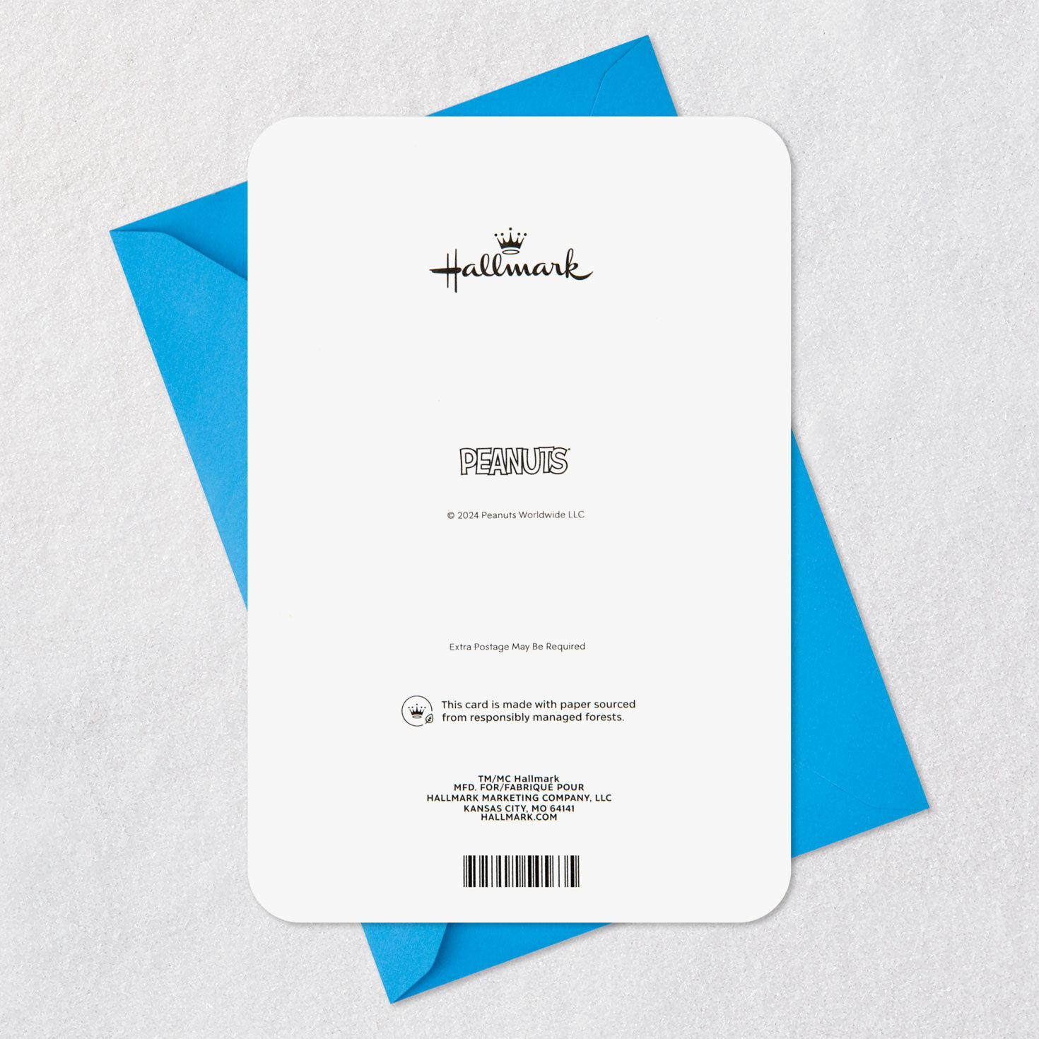 Peanuts Snoopy Very Best Grandpa Father's Day Card Card Back with Envelope image number 7