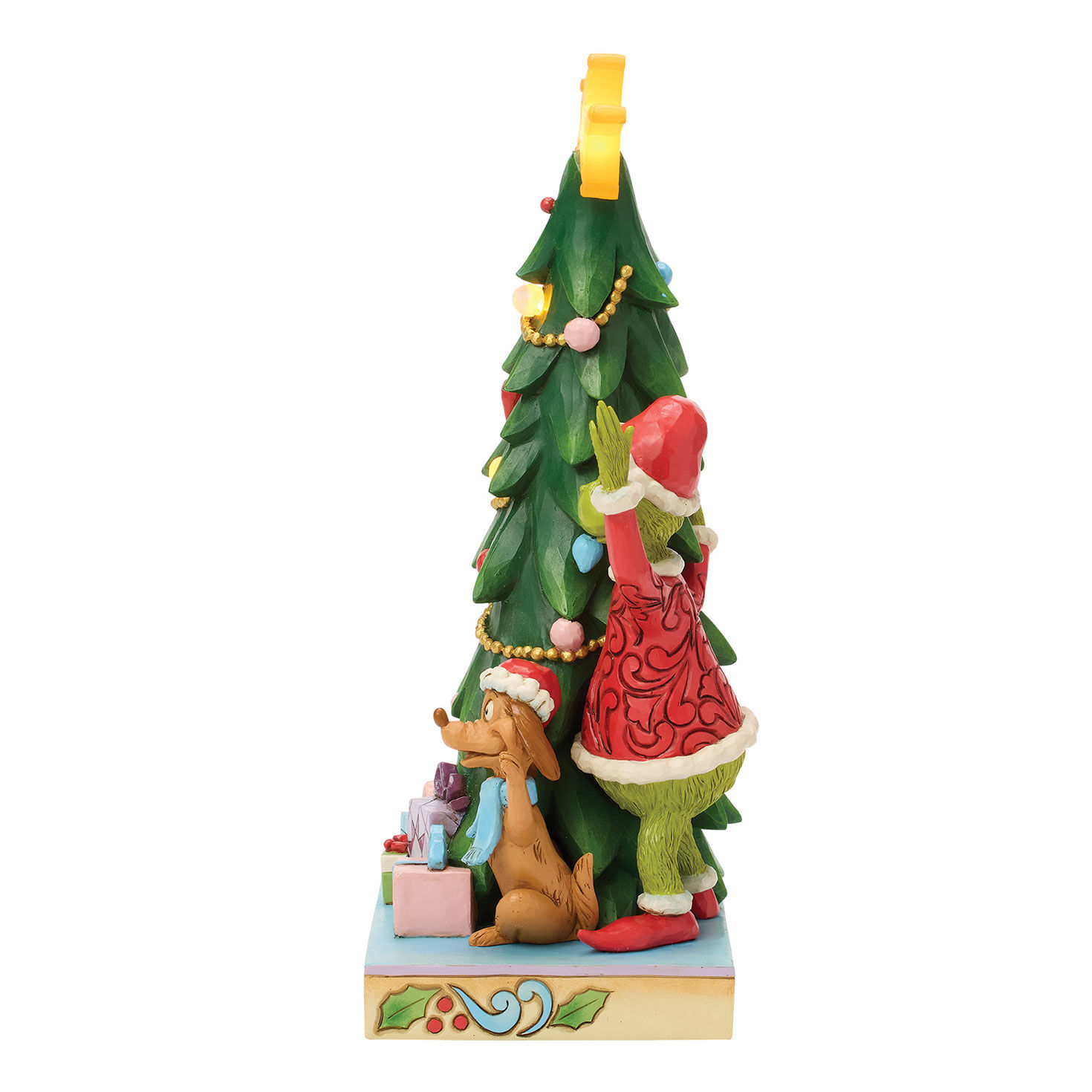 Jim Shore Grinch, Cindy-Lou and Max With Tree Statue side image number 4