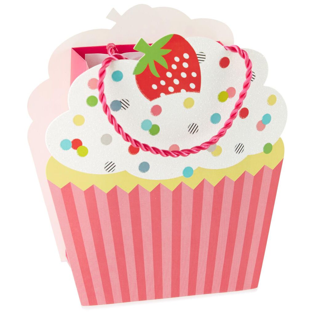 CupcakeShaped Small Gift Bag, 6.5&quot; Gift Bags Hallmark