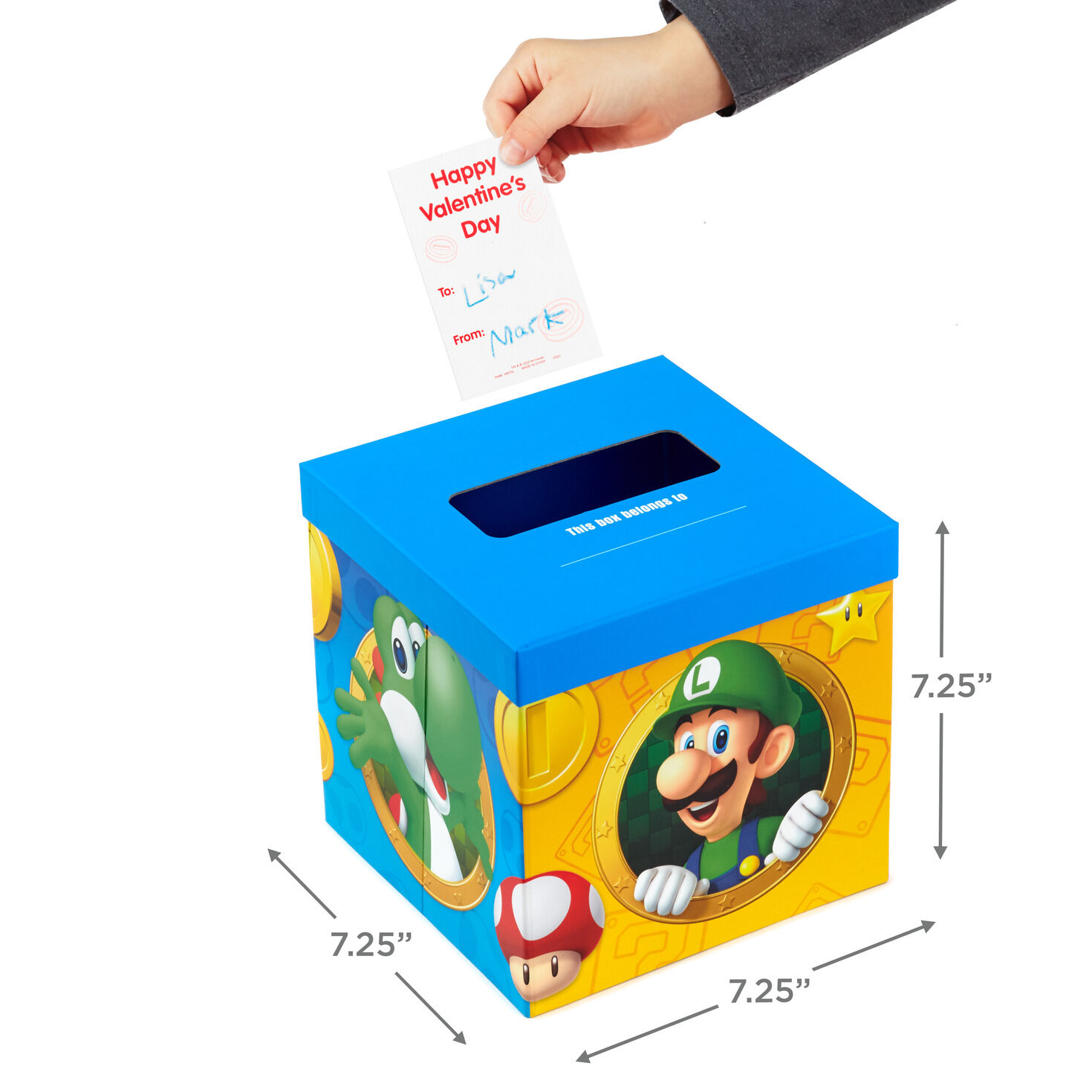 Nintendo Super Mario&trade; Kids Classroom Valentines Set With Cards, Stickers and Mailbox, , large image number 5