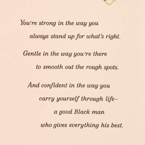A Good Black Man Romantic Valentine's Day Card for Him, , large image number 2