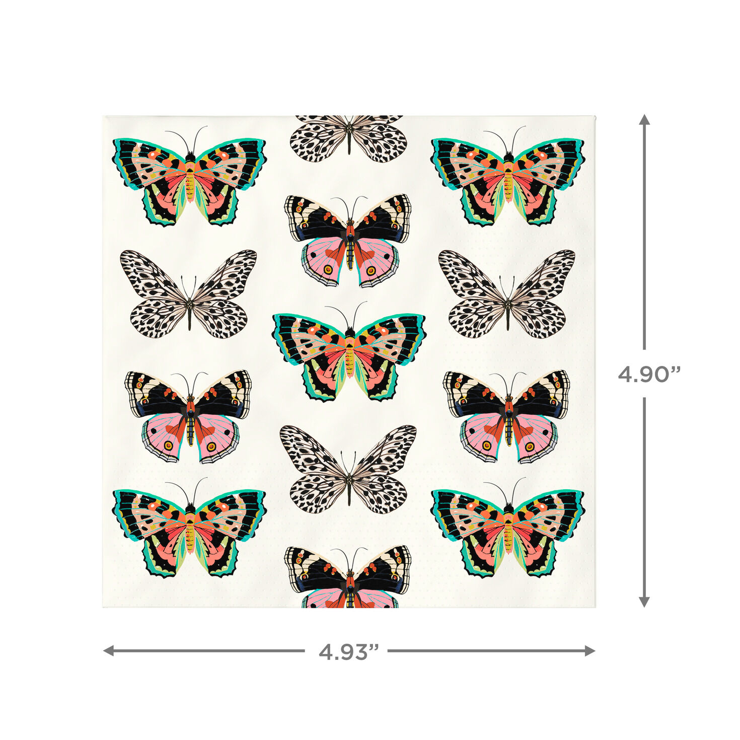 Butterflies on White Cocktail Napkins, Set of 16 for only USD 4.49 | Hallmark