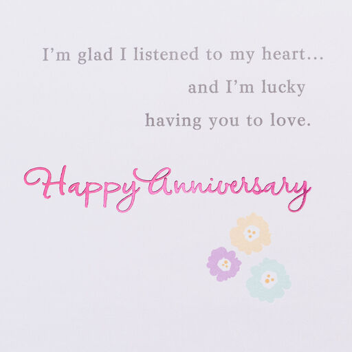 My Heart Told Me Anniversary Card for Wife, 