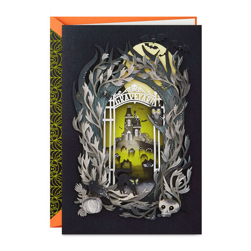 Spooky Graveyard Halloween Card, 