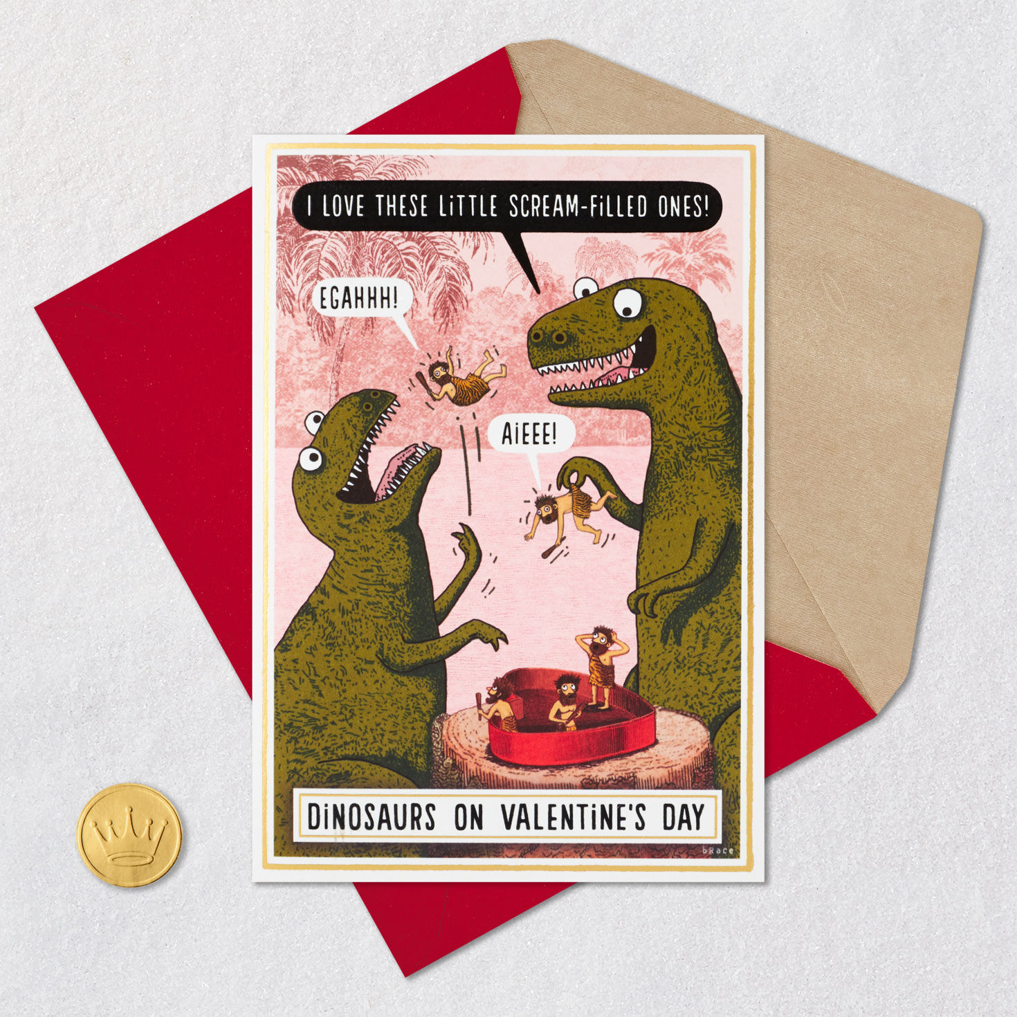 Dinosaurs and Candy Box Funny Valentine's Day Card for only USD 4.49 | Hallmark