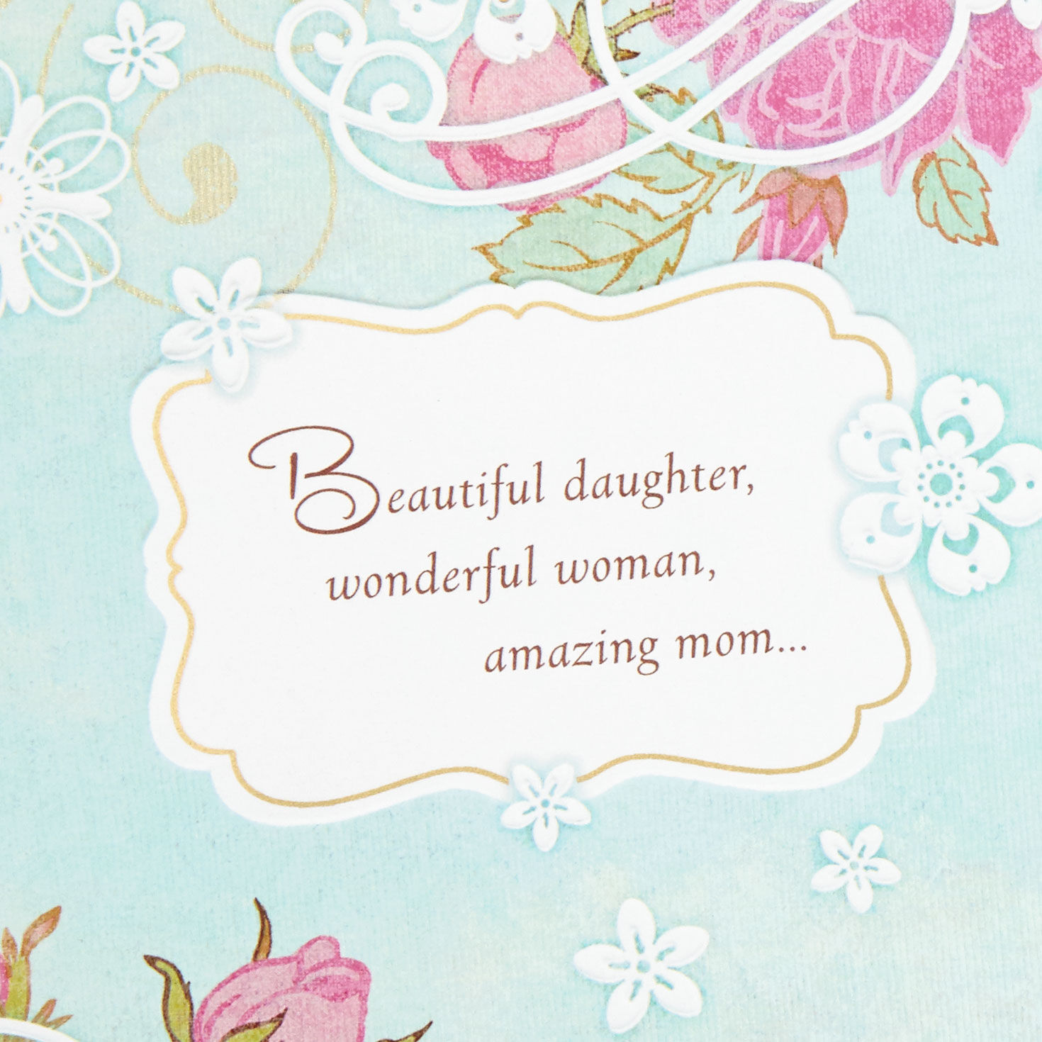 Wonderful Woman, Amazing Mom Mother's Day Card for Daughter Card Front Detail image number 4
