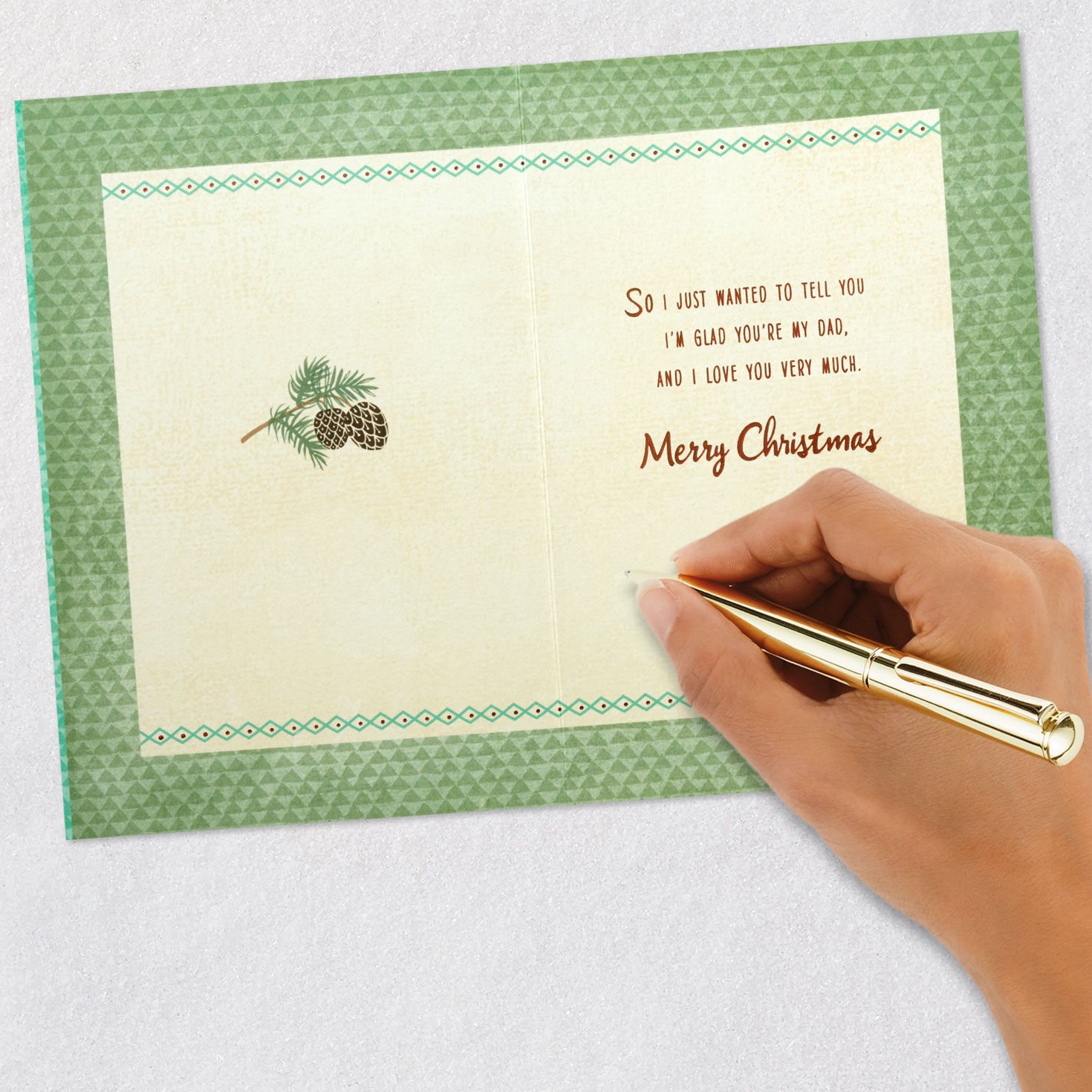 Bears in Forest Love You Dad Christmas Card Signing card image number 6