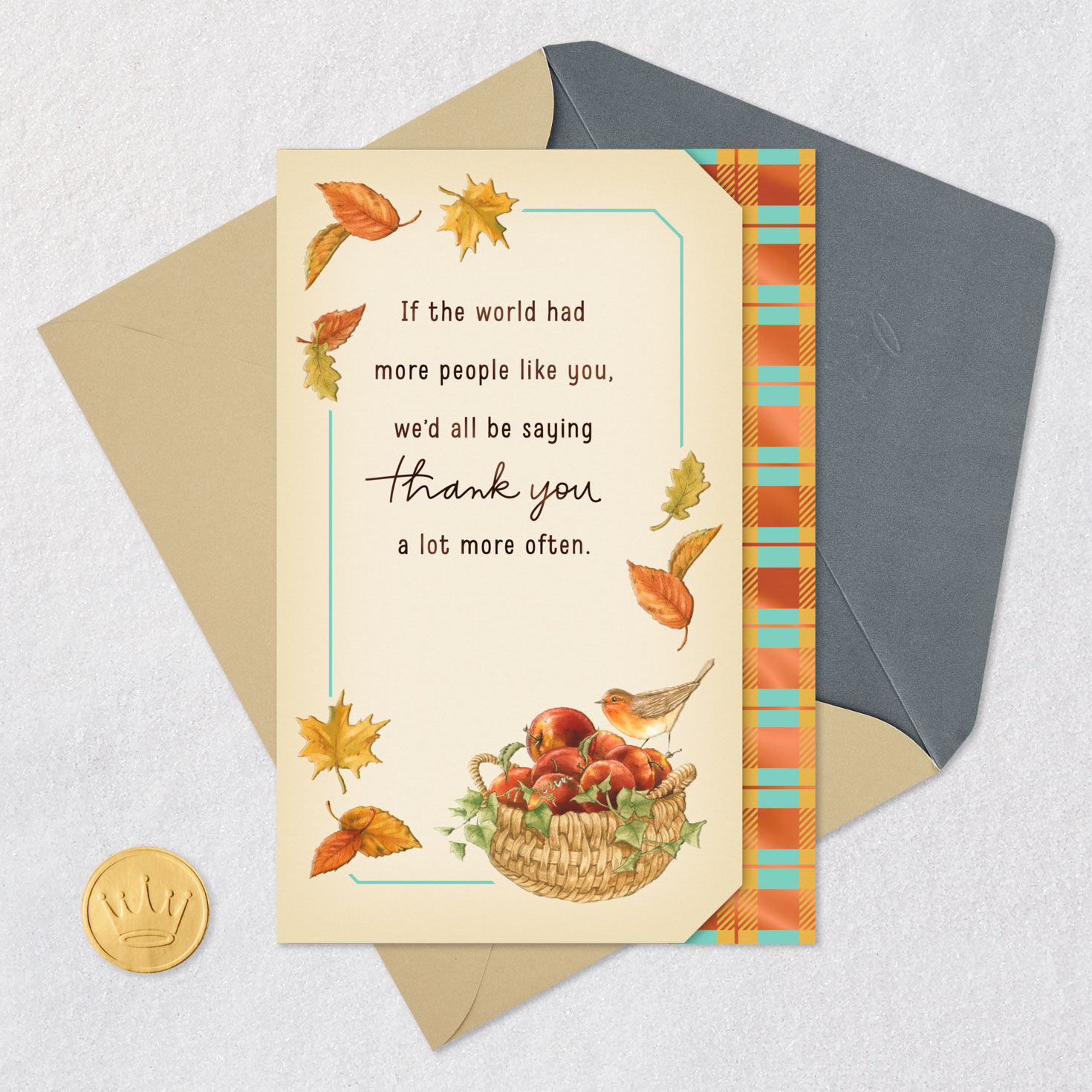 So Grateful for People Like You Thanksgiving Card, , large image number 5