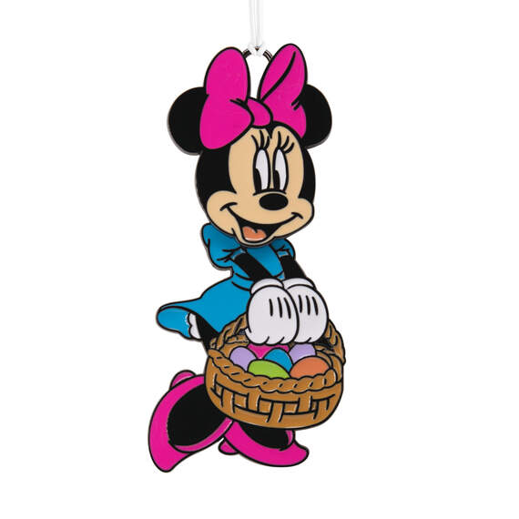 Disney Minnie Mouse With Easter Basket Moving Metal Hallmark Ornament
