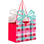 Colorful Check With Die-Cut Bow Medium Gift Bag Back image number 6