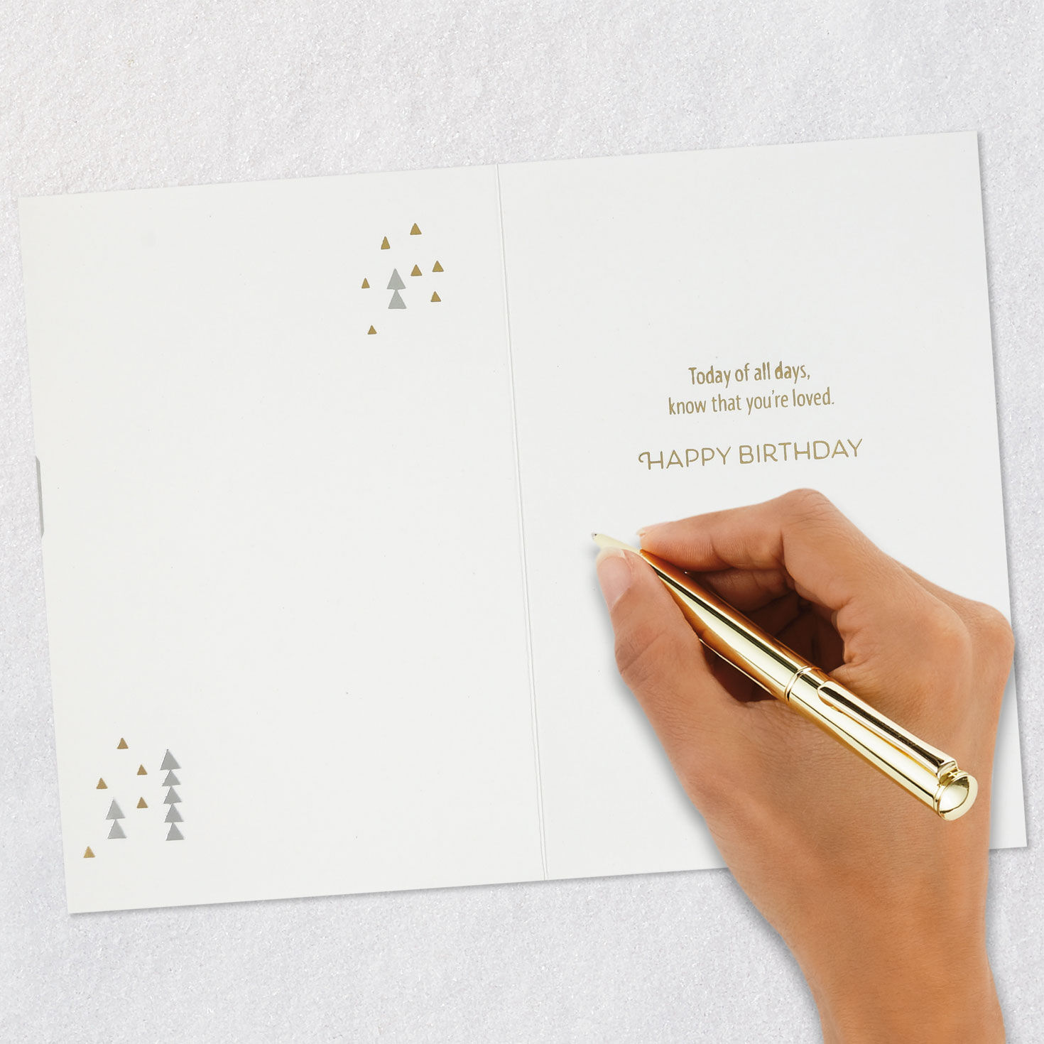 Silver and Gold Decorated Balloons Birthday Card for Her signing card image number 6
