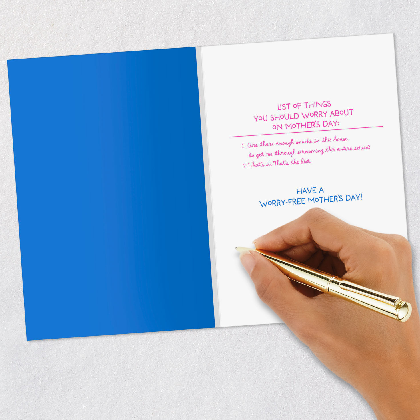 Dog Watching TV on Couch Funny Mother's Day Card Signing card image number 6