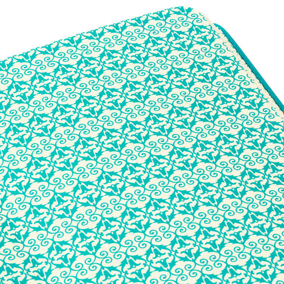 Embossed Bird Turquoise Faux Leather Notebook, , large image number 6