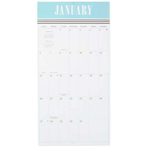 Family Large Grid 2019 Wall Calendar With Stickers, 12-Month, , large image number 3