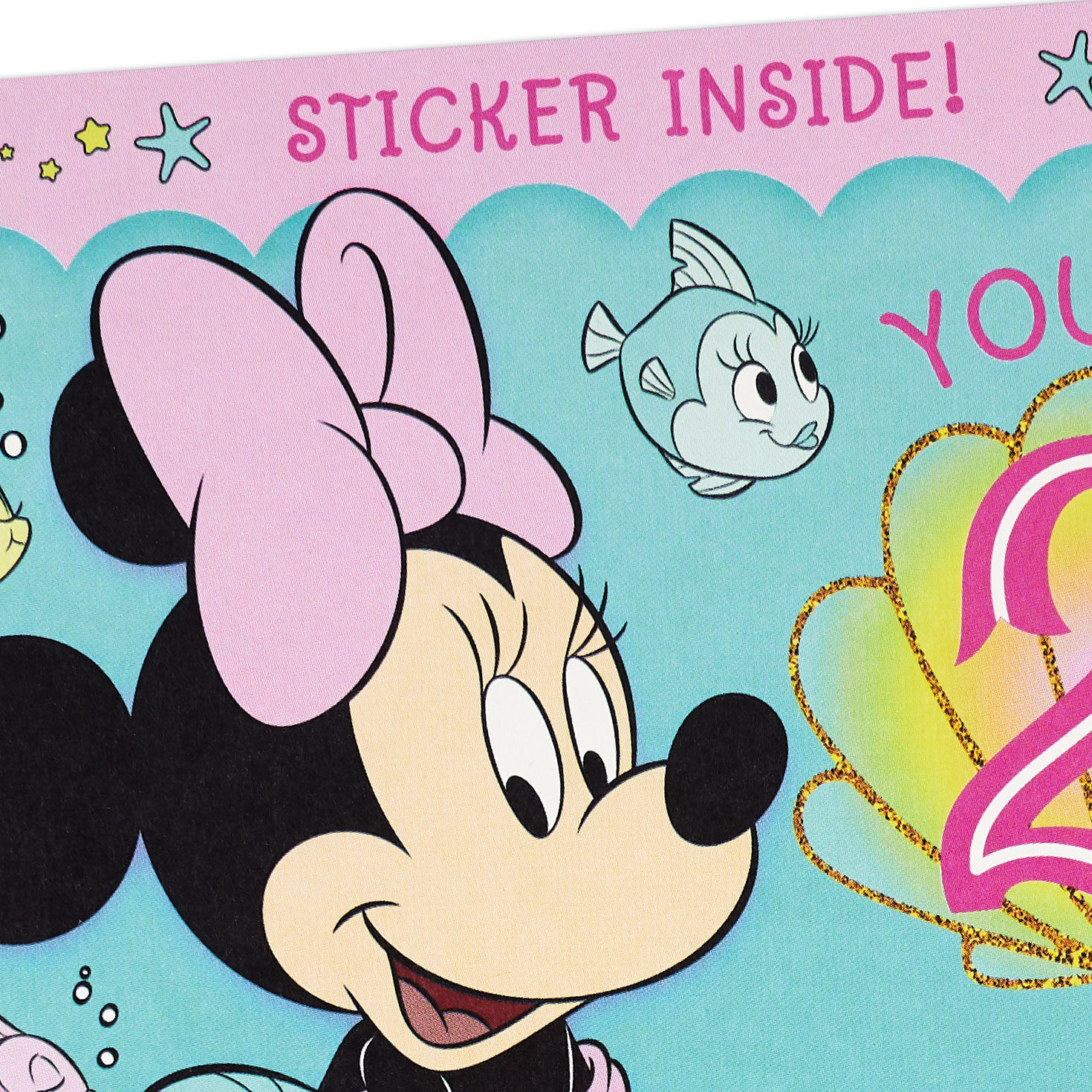 Disney Minnie Mouse You're Twice the Fun 2nd Birthday Card With Sticker, , large image number 4