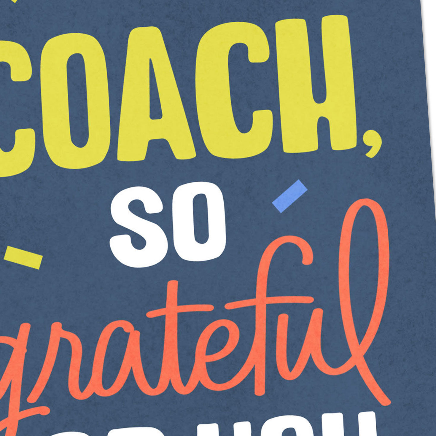 Colorful Confetti Thank You Card for Coach Card Front Detail image number 4