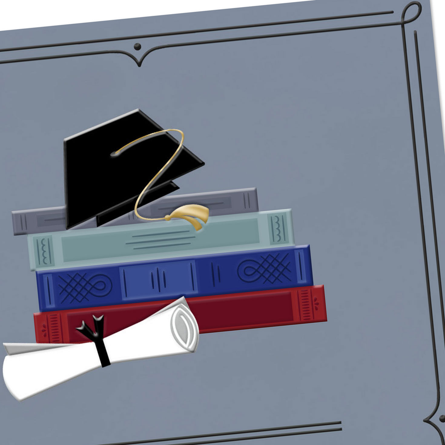 Books and Diploma Law School Graduation Card  image number 4