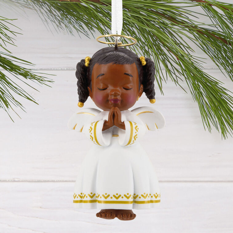 Mahogany Angel Hallmark Ornament, , large image number 2
