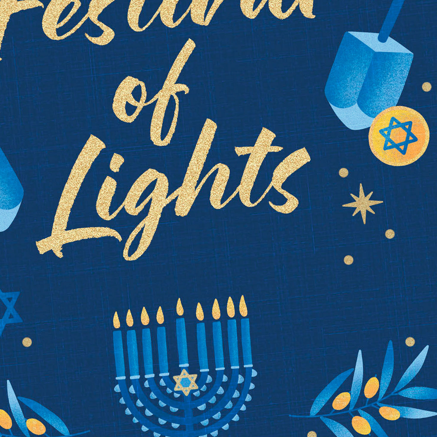Happy Festival of Lights Icons 99-cent Hanukkah Card Card Front Detail image number 4