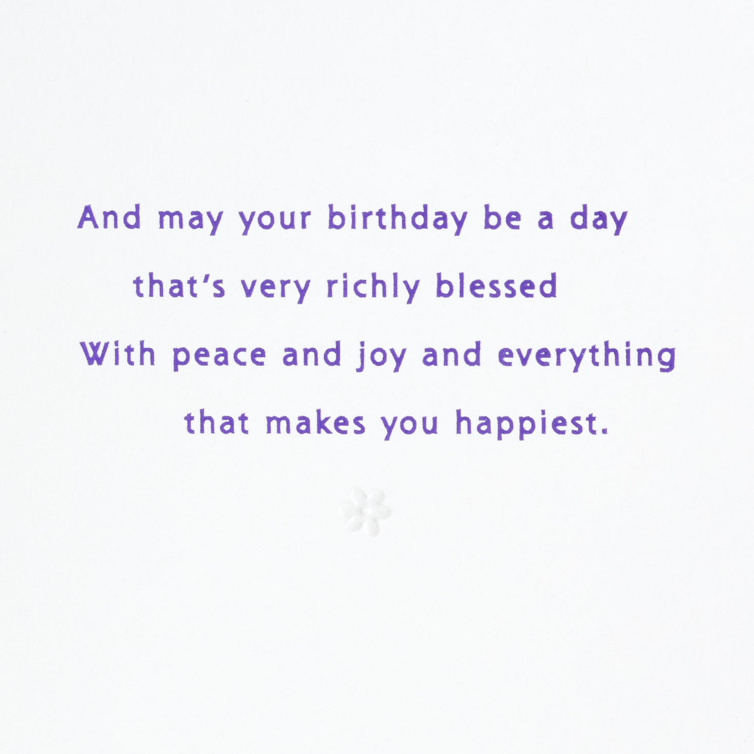A Day Blessed With Peace, Joy and Happiness Birthday Card for only USD 3.99 | Hallmark
