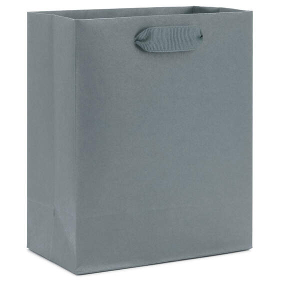 6.5" Gray Small Gift Bag, Gray, large image number 1