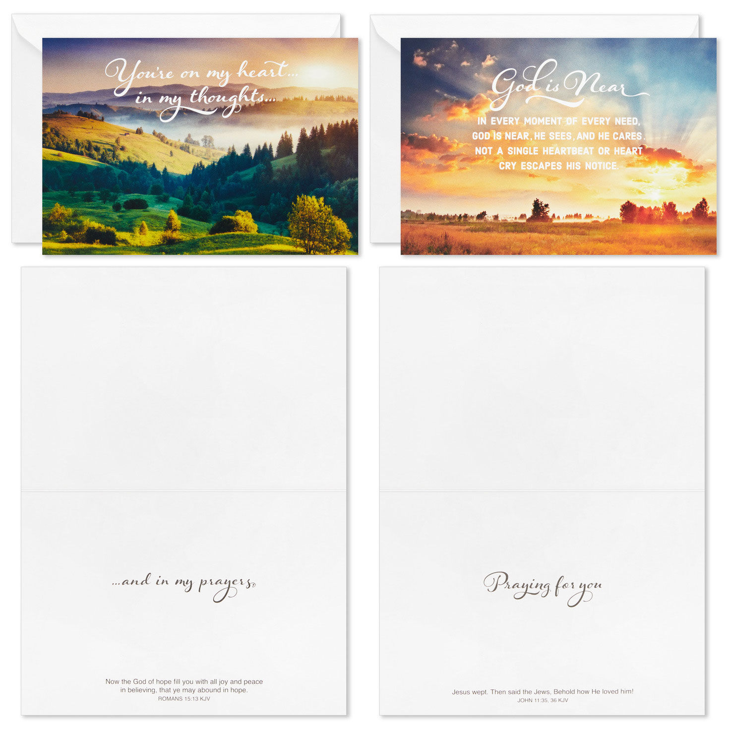 Sunsets Assorted Boxed Care and Concern Cards Card Fronts with Sentiment image number 4