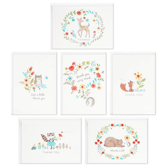 Woodland Animals Assorted Blank Thank-You Notes, Box of 48, , large image number 2