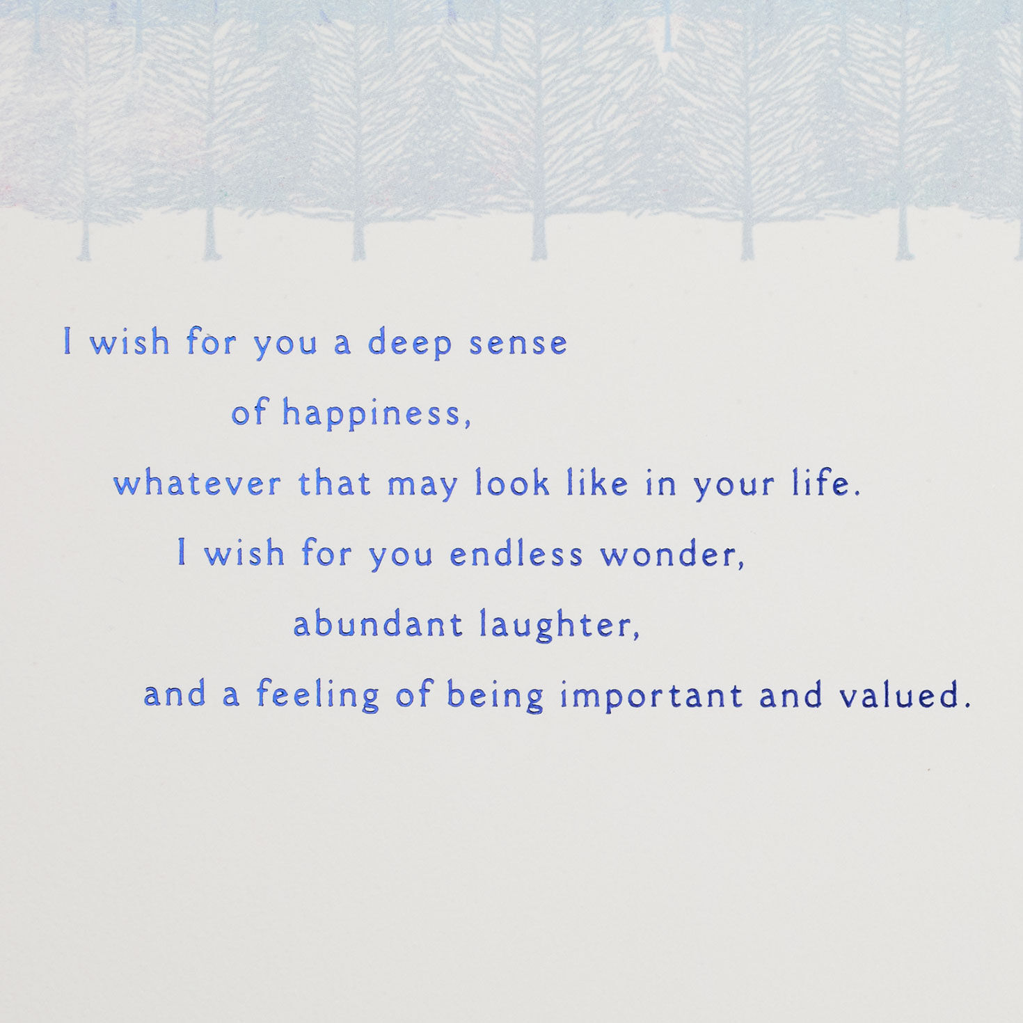 Snowy Trees in Moonlight Daughter Christmas Card Sentiment image number 2