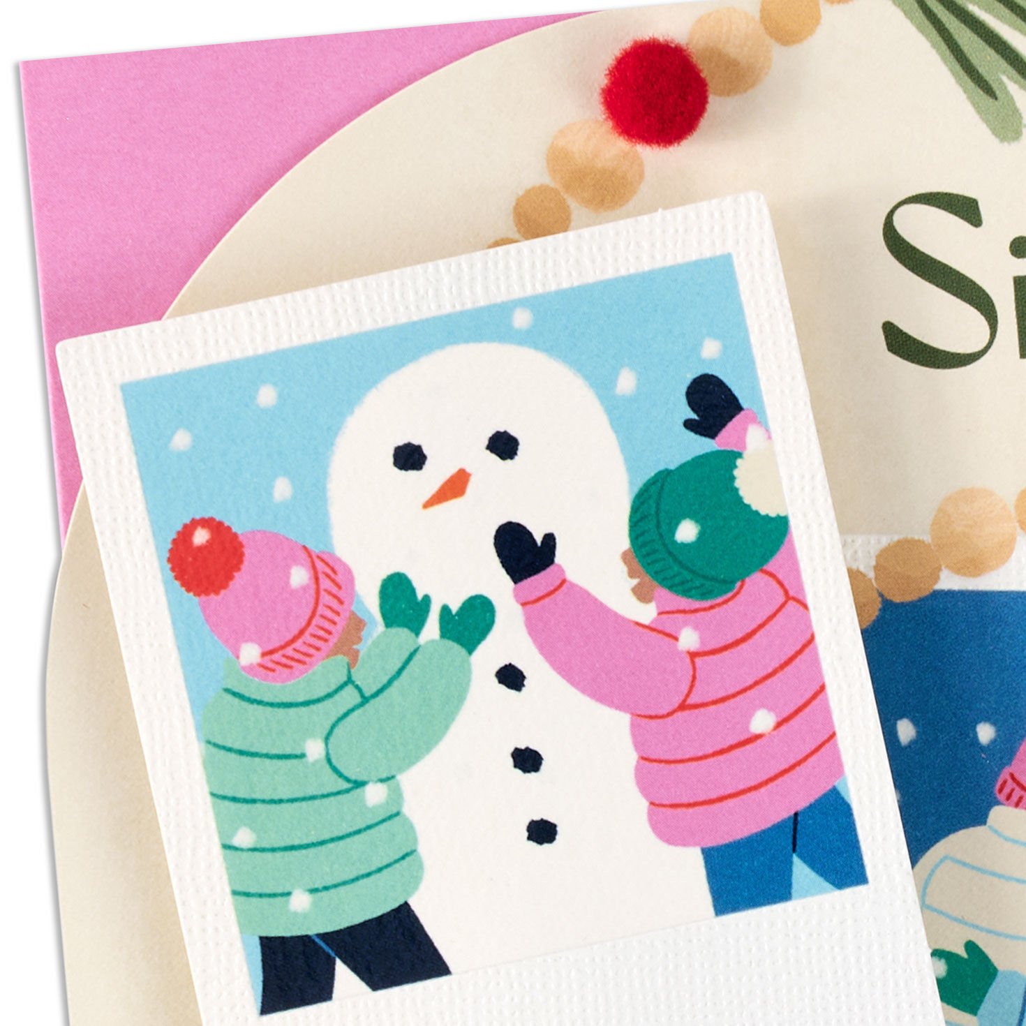 Winter Scenes Instant Photos Sister Christmas Card Card Front Detail image number 5
