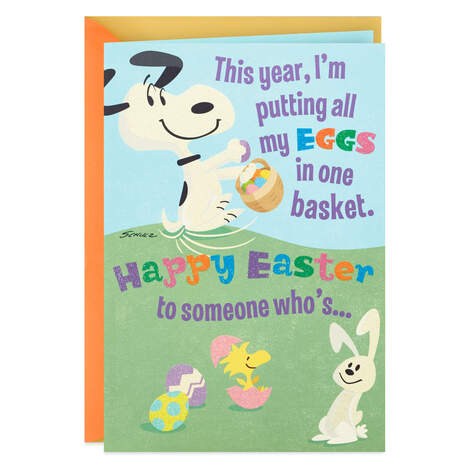 Peanuts® Snoopy Pop-Up Easter Card, , large