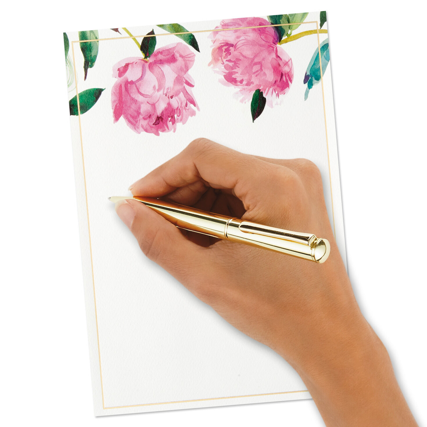 Pink Peonies Stationery Set, Box of 20, , large image number 4