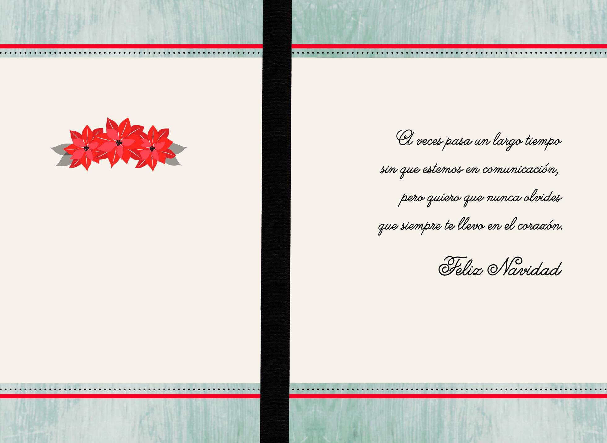 Poinsettias Spanish-Language Christmas Card