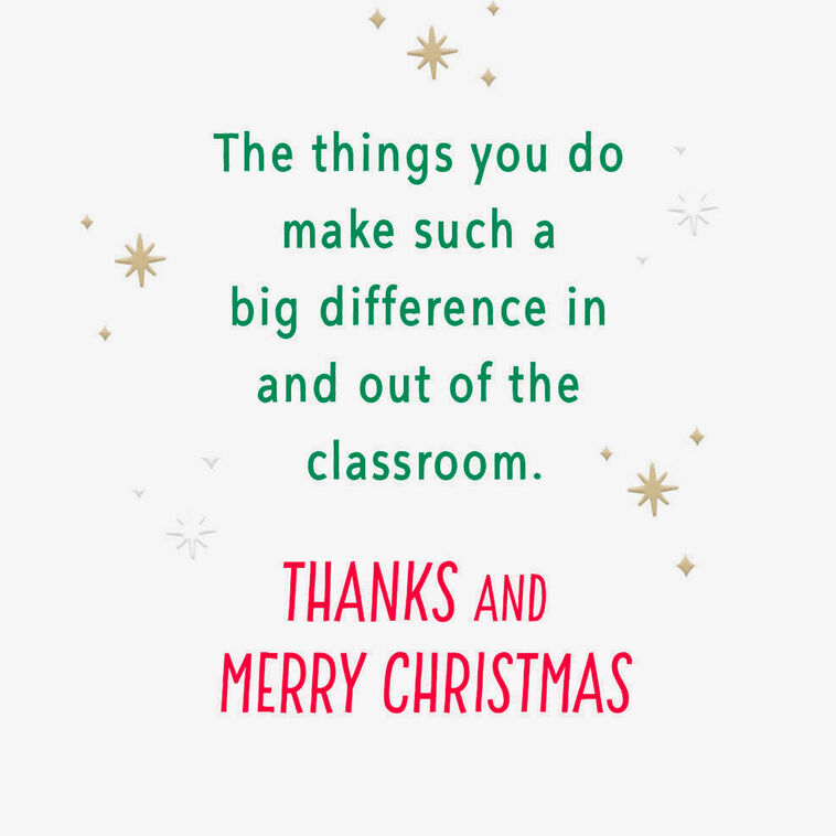 Cute Tree with Candy Canes Paraeducator Christmas Card Sentiment image number 2