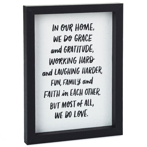 In Our Home Framed Quote Sign, 6x8, 