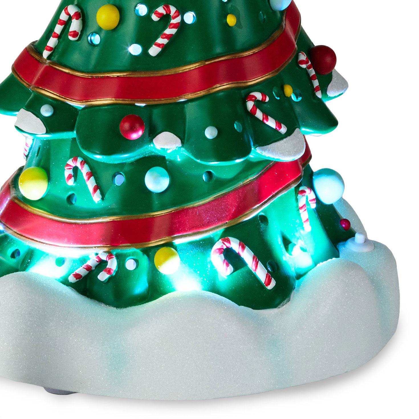 Snowman Village Christmas Tree and Mayor Decorations upclose view image number 4
