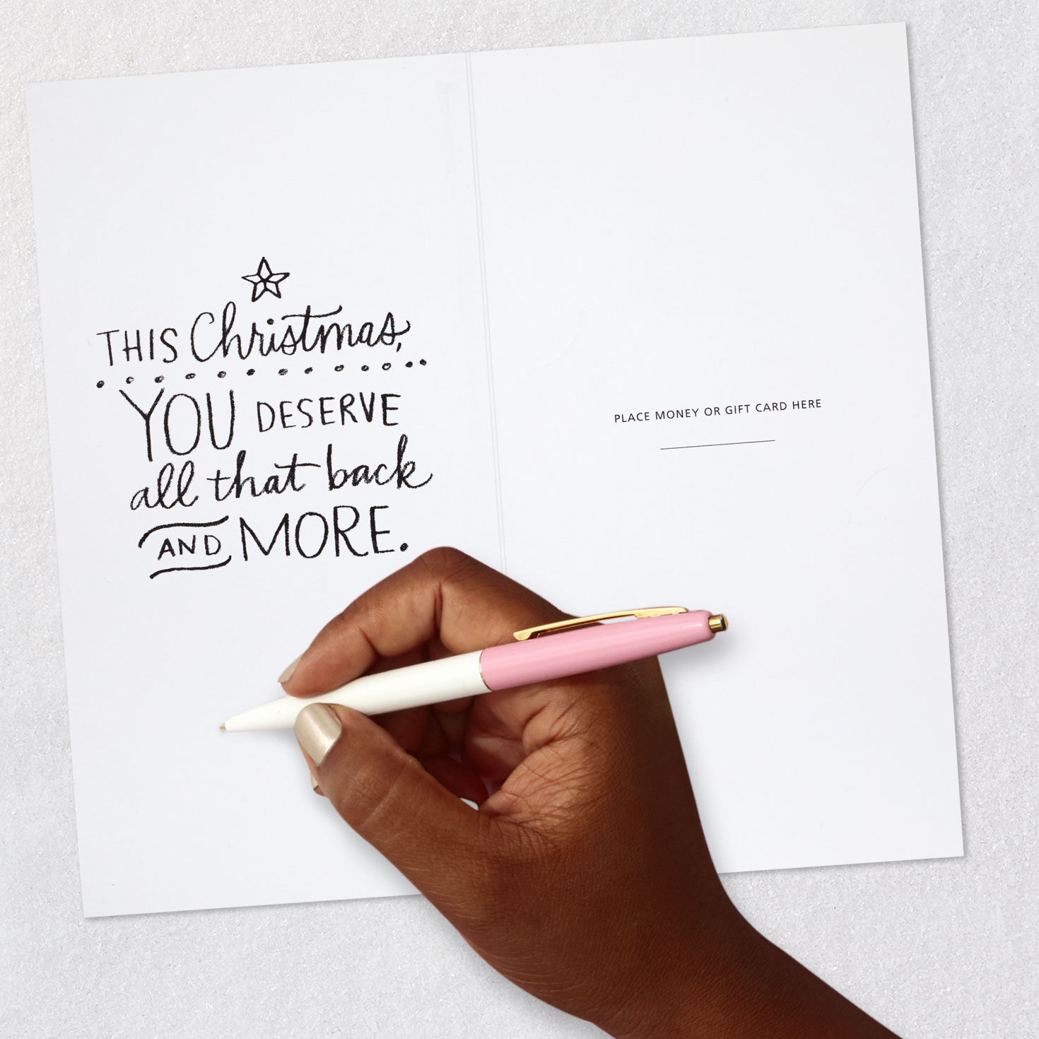 Blackboard Style Money Holder Christmas Cards signing card image number 6