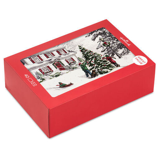Classic Home Boxed Christmas Cards, Pack of 40, 