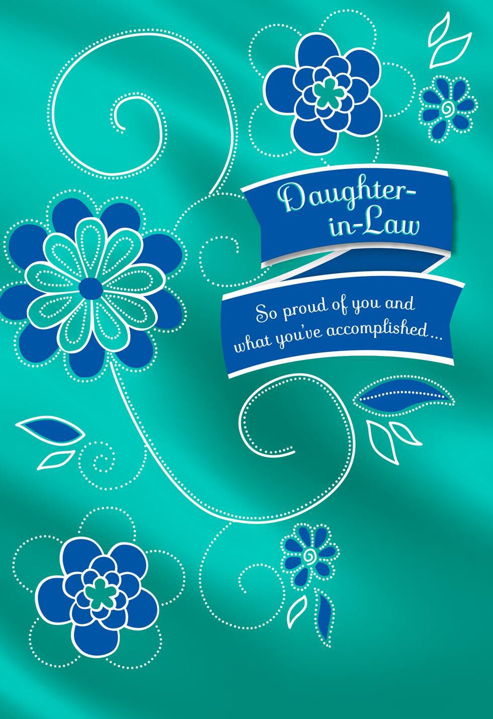 Customizable Floral Graduation Card with Female Recipient Stickers
