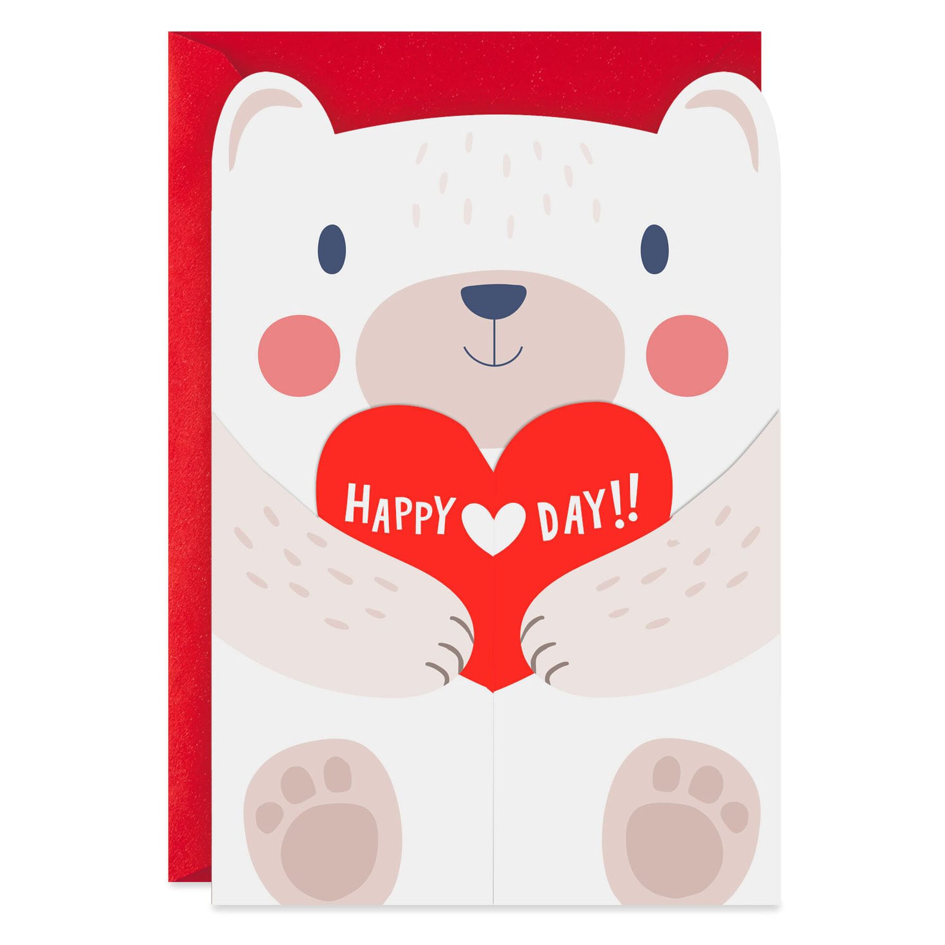 Happy Heart Day Bear Hug Valentine's Day Card Greeting Cards Hallmark