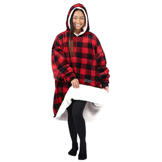The Comfy Original Wearable Blanket in Red Plaid, , large image number 1